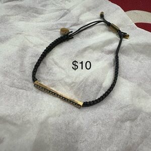 Black and Gold Braided Bracelet